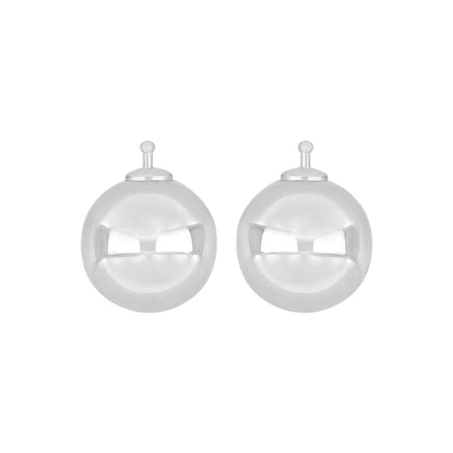 Rhod. sølv system - vedhæng 14mm kugle - par - Urma.dk
