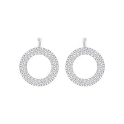 Rhod. sølv system - vedhæng krans m/cz - par - Urma.dk