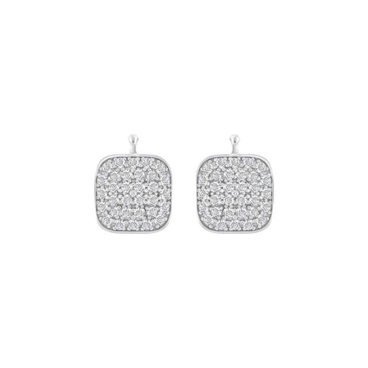 Rhod. sølv system - vedhæng m/cz 10x10mm - par - Urma.dk