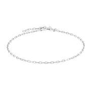 Rhod. sølvarmbånd anker - Urma.dk