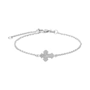 Rhod. sølvarmbånd dagmarkors - Urma.dk