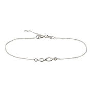 Rhod. sølvarmbånd ETERNITY52 uendelighedstegn - Urma.dk