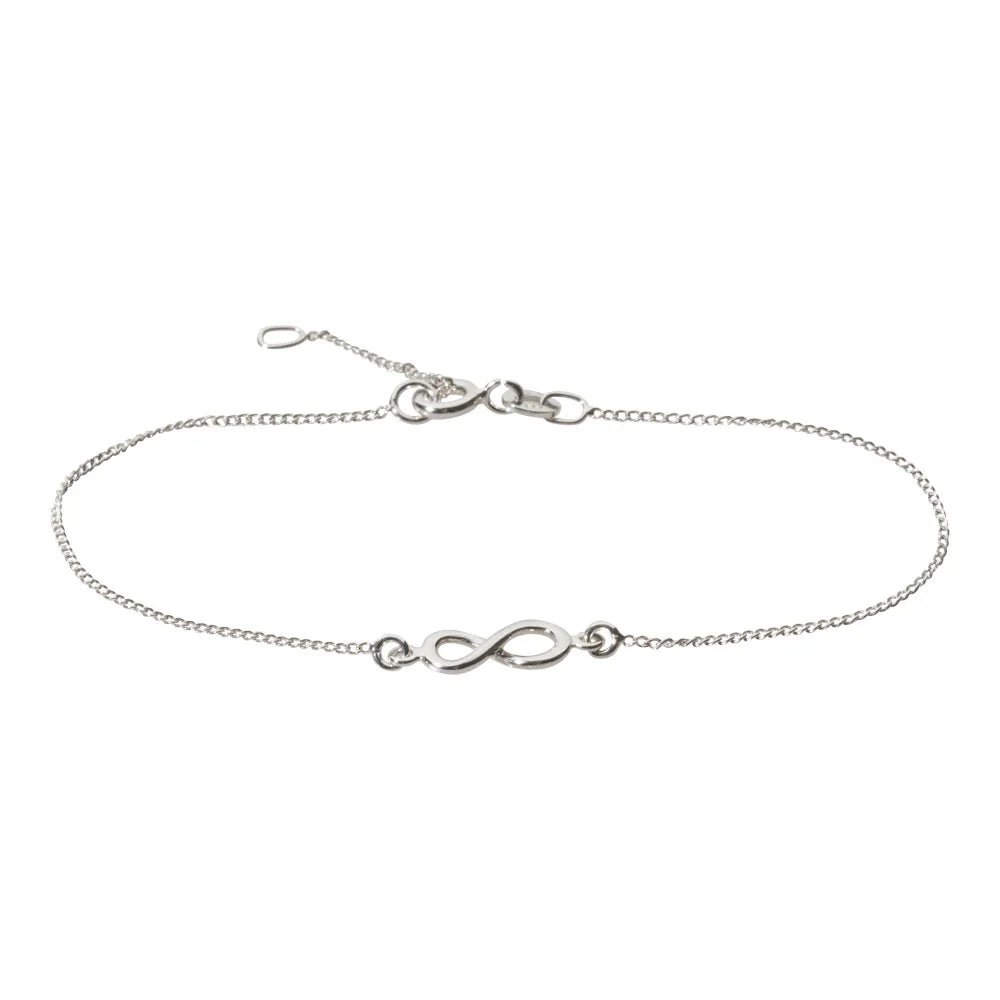 Rhod. sølvarmbånd ETERNITY52 uendelighedstegn - Urma.dk