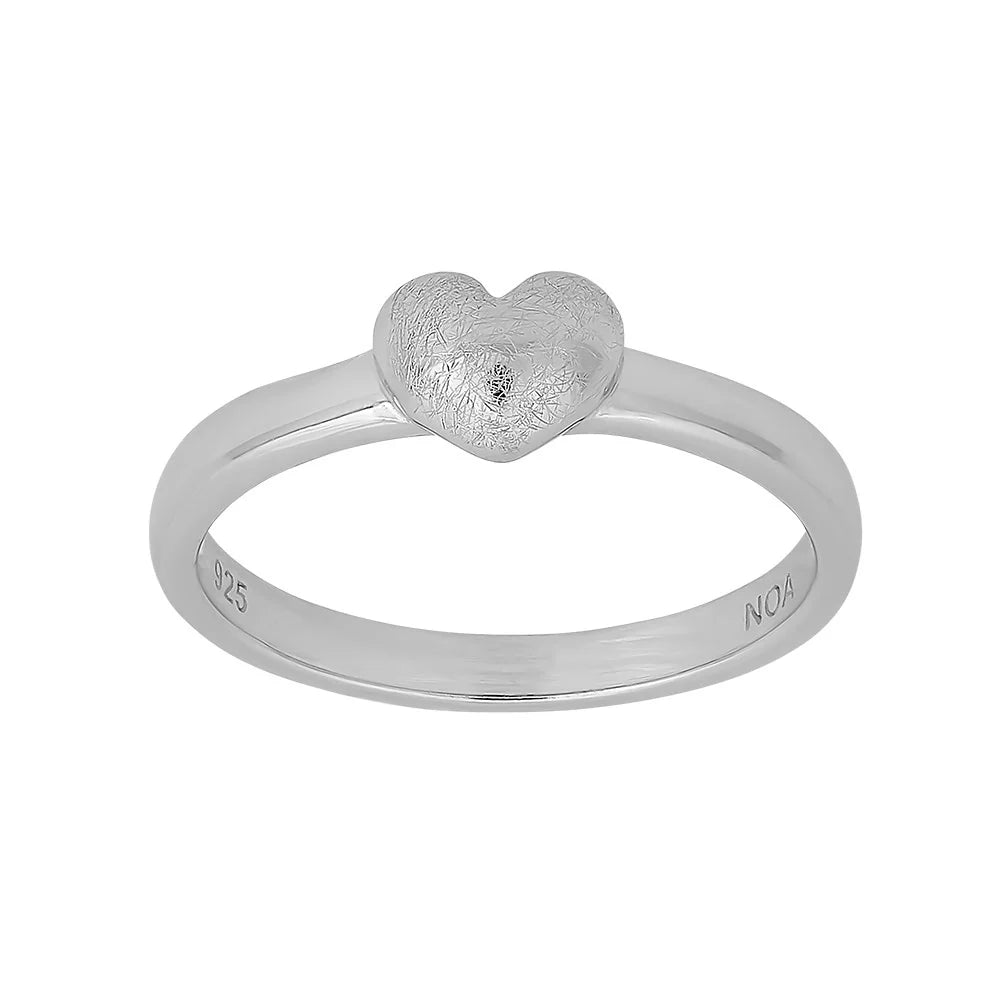 Rhod. sølvbørnering mat hjerte - Urma.dk