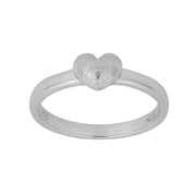 Rhod. sølvbørnering mat hjerte - Urma.dk