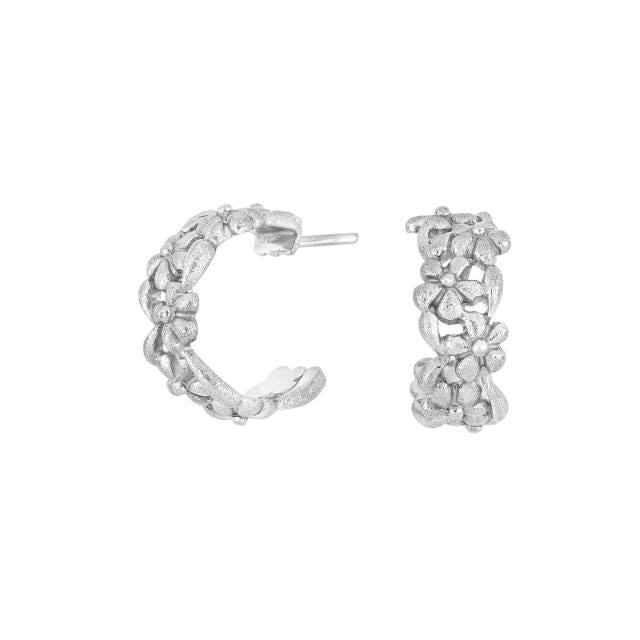 Rhod. sølvcreoler mat/blank - Urma.dk