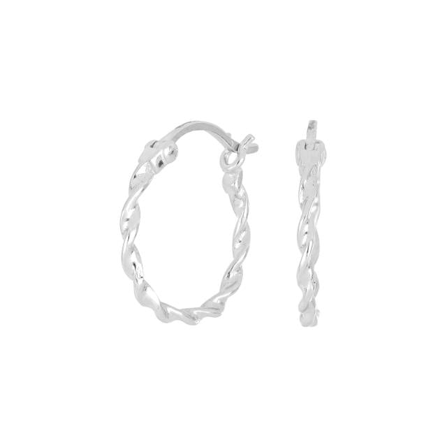 Rhod. sølvcreoler NICE52 1,5mm - Urma.dk