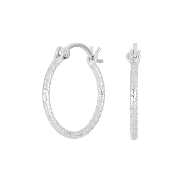 Rhod. sølvcreoler NICE52 1,6mm - Urma.dk