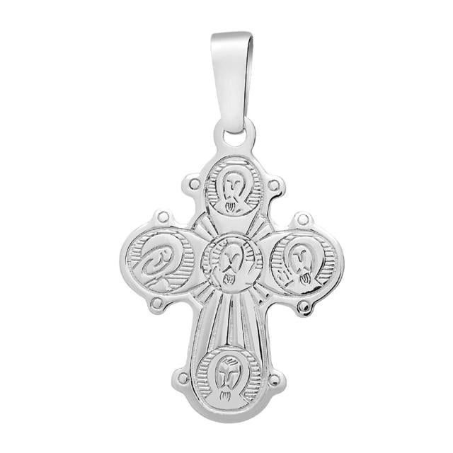 Rhod. sølvdagmarkors m/apostle 21mm - Urma.dk