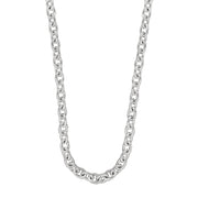 Rhod. sølvhalskæde rund anker - Urma.dk