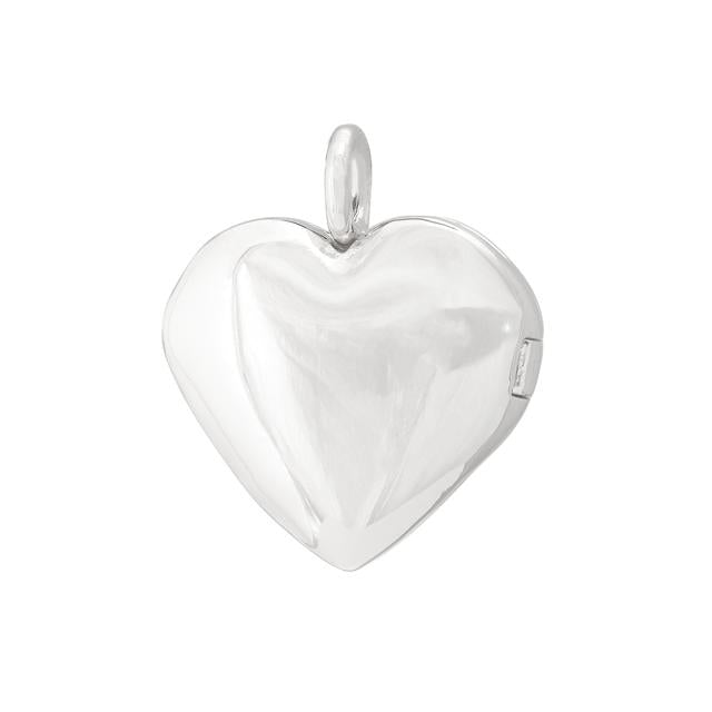 Rhod. sølvmedaljon hjerte 15mm - Urma.dk