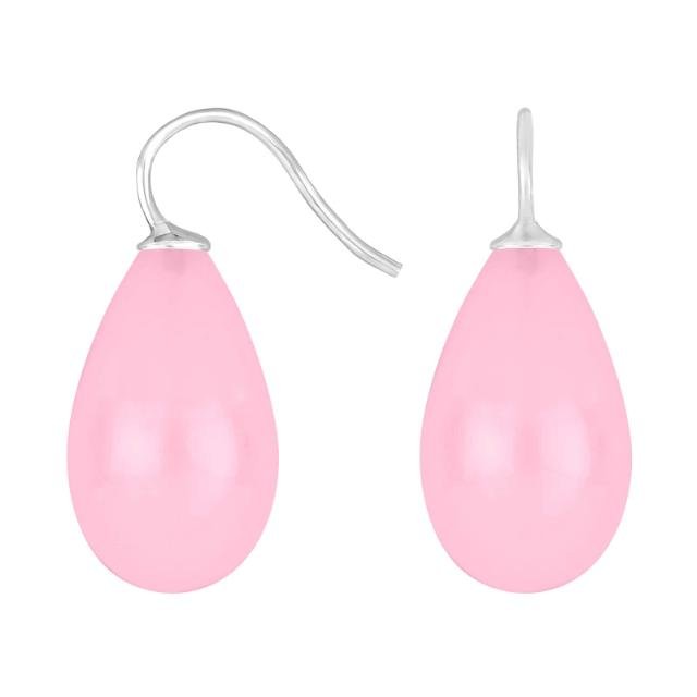 Rhod. sølvøreh. m/bøhmisk kvartsglas farve11 - Urma.dk