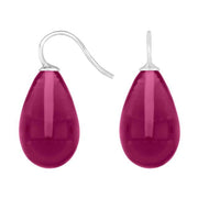 Rhod. sølvøreh. m/bøhmisk kvartsglas farve14 - Urma.dk