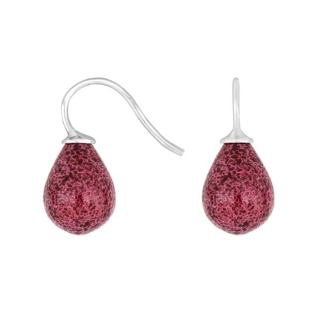 Rhod. sølvøreh. m/bøhmisk kvartsglas farve15 - Urma.dk