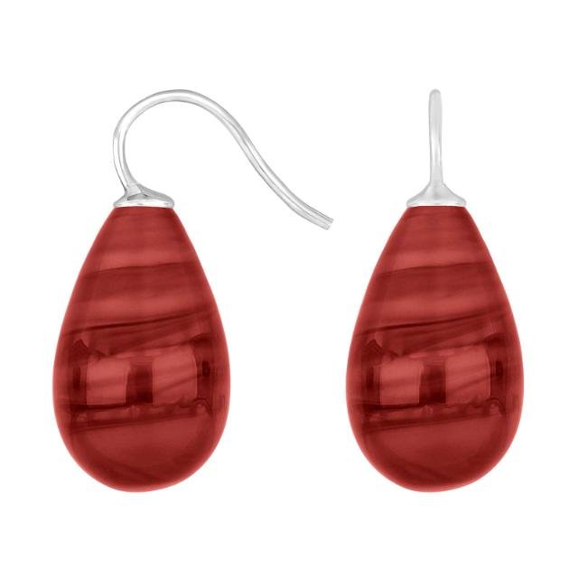 Rhod. sølvøreh. m/bøhmisk kvartsglas farve17 - Urma.dk