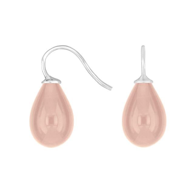 Rhod. sølvøreh. m/bøhmisk kvartsglas farve24 - Urma.dk