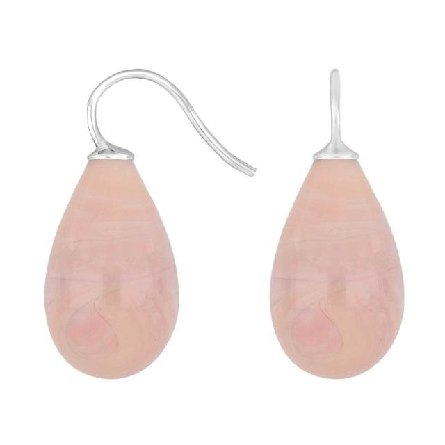 Rhod. sølvøreh. m/bøhmisk kvartsglas farve24 - Urma.dk