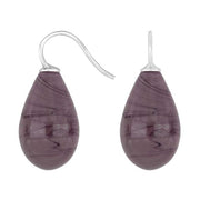 Rhod. sølvøreh. m/bøhmisk kvartsglas farve27 - Urma.dk