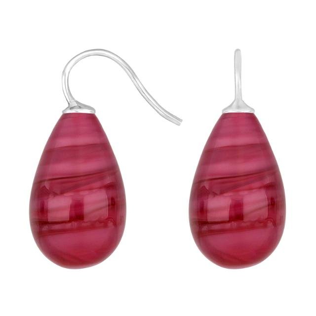 Rhod. sølvøreh. m/bøhmisk kvartsglas farve28 - Urma.dk