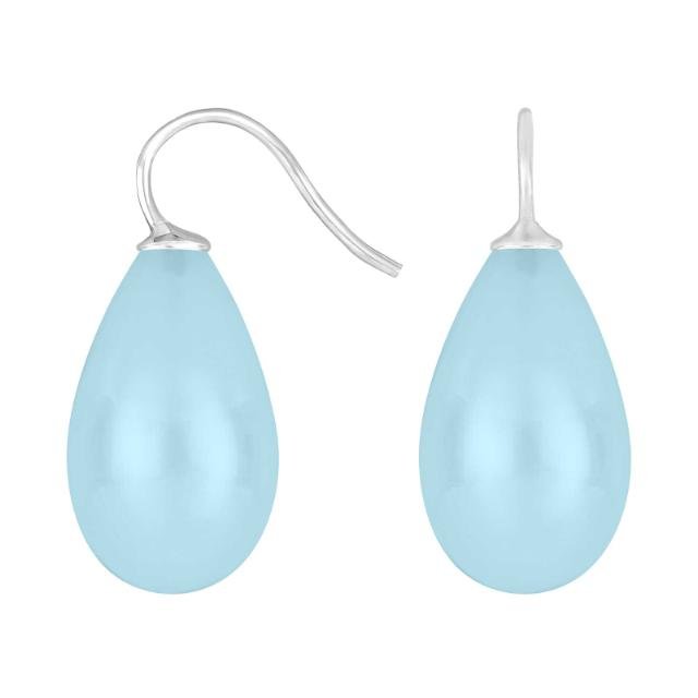 Rhod. sølvøreh. m/bøhmisk kvartsglas farve35 - Urma.dk