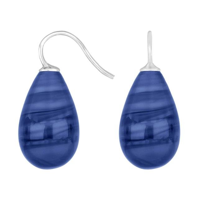 Rhod. sølvøreh. m/bøhmisk kvartsglas farve45 - Urma.dk