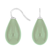 Rhod. sølvøreh. m/bøhmisk kvartsglas farve52 - Urma.dk