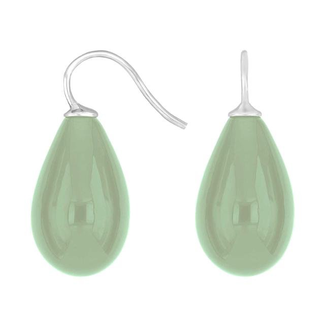 Rhod. sølvøreh. m/bøhmisk kvartsglas farve52 - Urma.dk