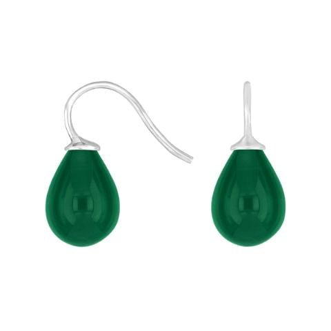 Rhod. sølvøreh. m/bøhmisk kvartsglas farve53 - Urma.dk