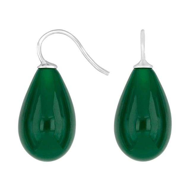 Rhod. sølvøreh. m/bøhmisk kvartsglas farve53 - Urma.dk