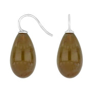 Rhod. sølvøreh. m/bøhmisk kvartsglas farve61 - Urma.dk