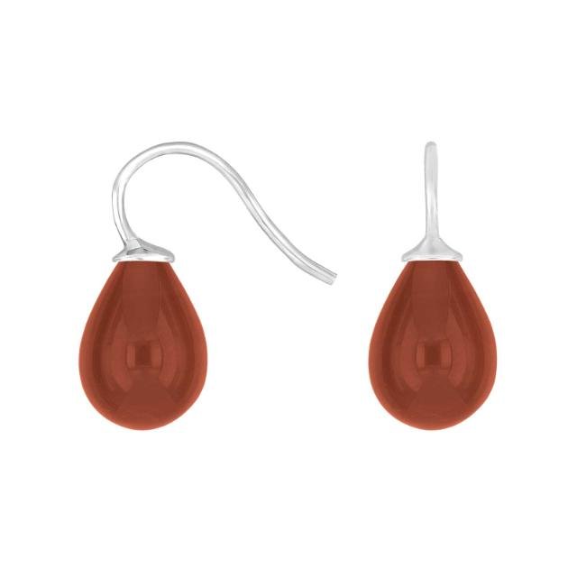 Rhod. sølvøreh. m/bøhmisk kvartsglas farve70 - Urma.dk