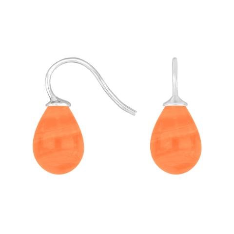 Rhod. sølvøreh. m/bøhmisk kvartsglas farve75 - Urma.dk