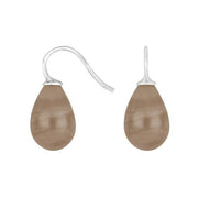 Rhod. sølvøreh. m/bøhmisk kvartsglas farve84 - Urma.dk