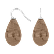 Rhod. sølvøreh. m/bøhmisk kvartsglas farve84 - Urma.dk