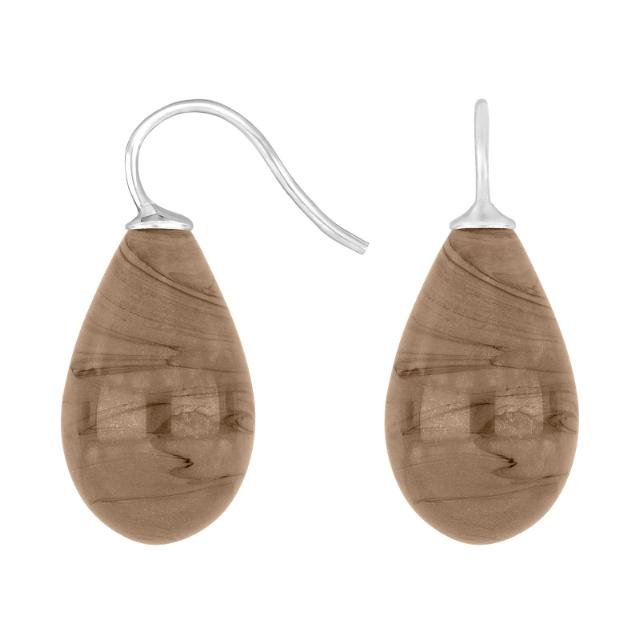 Rhod. sølvøreh. m/bøhmisk kvartsglas farve84 - Urma.dk