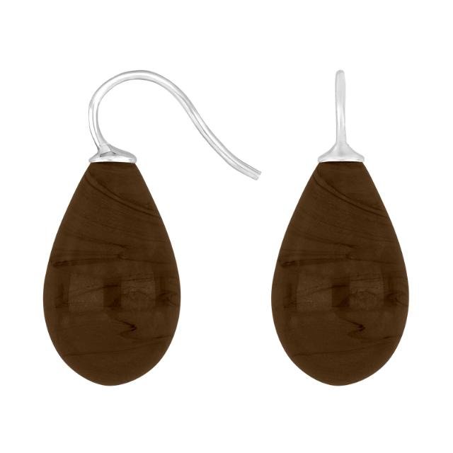 Rhod. sølvøreh. m/bøhmisk kvartsglas farve85 - Urma.dk