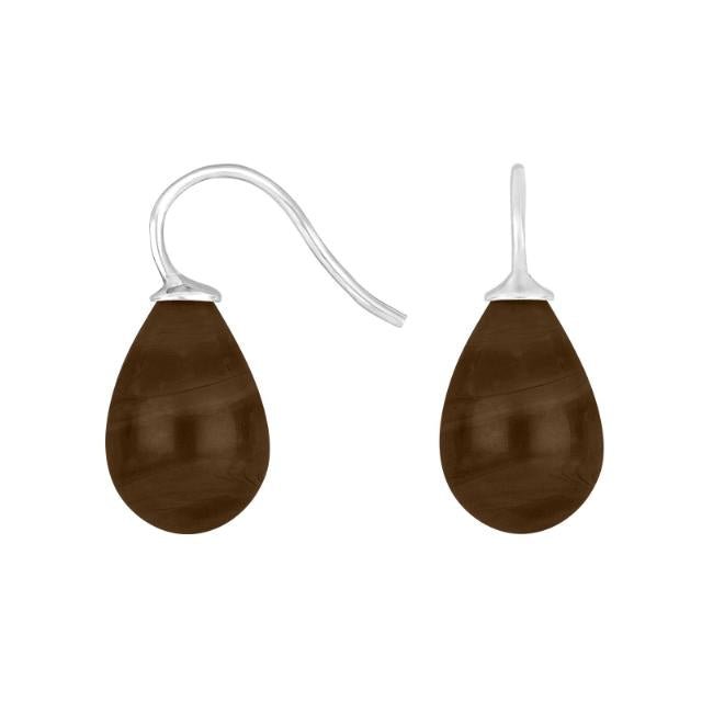 Rhod. sølvøreh. m/bøhmisk kvartsglas farve85 - Urma.dk