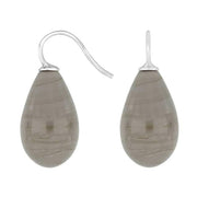 Rhod. sølvøreh. m/bøhmisk kvartsglas farve92 - Urma.dk