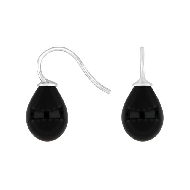 Rhod. sølvøreh. m/bøhmisk kvartsglas farve95 - Urma.dk