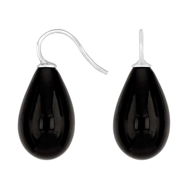 Rhod. sølvøreh. m/bøhmisk kvartsglas farve95 - Urma.dk