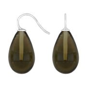 Rhod. sølvøreh. m/bøhmisk kvartsglas farve97 - Urma.dk