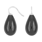 Rhod. sølvøreh. m/bøhmisk kvartsglas farve98 - Urma.dk