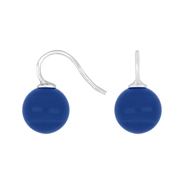 Rhod. sølvøreh. m/bøhmisk kvartsglas kugle 12mm - Urma.dk