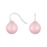 Rhod. sølvøreh. m/bøhmisk kvartsglas kugle 12mm - Urma.dk