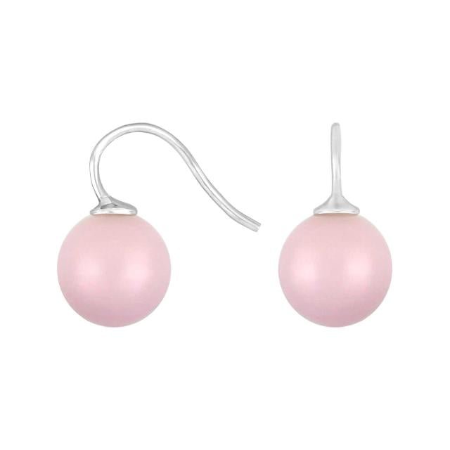 Rhod. sølvøreh. m/bøhmisk kvartsglas kugle 12mm - Urma.dk