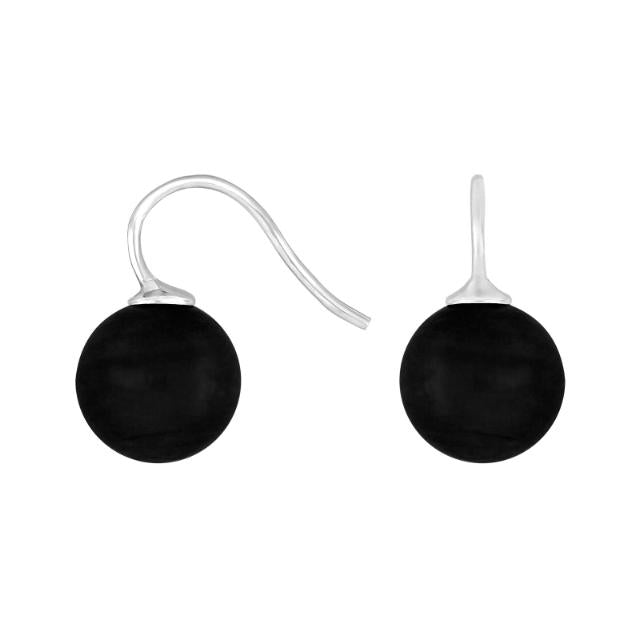 Rhod. sølvøreh. m/bøhmisk kvartsglas kugle 12mm - Urma.dk