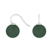 Rhod. sølvøreh. m/bøhmisk kvartsglas kugle 12mm - Urma.dk