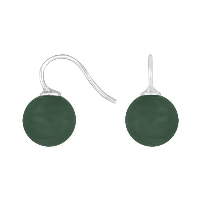 Rhod. sølvøreh. m/bøhmisk kvartsglas kugle 12mm - Urma.dk