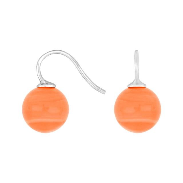 Rhod. sølvøreh. m/bøhmisk kvartsglas kugle 12mm - Urma.dk