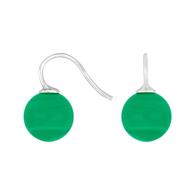 Rhod. sølvøreh. m/bøhmisk kvartsglas kugle 12mm - Urma.dk